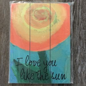 Love you like the sun Wall art